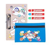 evelay Juego de regalo para estuche de bingo Dabber | 3 dabbers de bingo | 1 tabla de bingo con clip | Bolsa de almacenamiento con tirador de cremallera de número de la suerte | Tinta antigoteo | 6