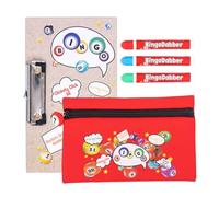 evelay Juego de regalo para estuche de bingo Dabber | 3 dabbers de bingo | 1 tabla de bingo con clip | Bolsa de almacenamiento con tirador de cremallera de número de la suerte | Tinta antigoteo | 6