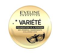 Eveline Cosmetics Base de polvo mineral n.º 01 con ácido hialurónico, cobertura media a total, fórmula ligera para pieles secas