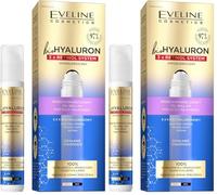 EVELINE COSMETICS Biohyaluron 3x Retinol System Antiarrugas Roll On Gel para párpados Debajo de los ojos Reduce las patas de gallo Fórmula vegana 97% Composición natural Noche 15 ml (Paquete de 2)
