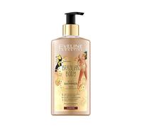 Eveline Cosmetics Brazilian Body Shimmer Iluminador Corporal con Partículas Doradas, Vitamina E y 5 Aceites, 150 ml