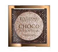 Eveline Cosmetics Choco Glamour Luminous Eye Shadow Topper - Brillo de lujo de alto brillo para maquillaje radiante, fórmula vegana, adecuada para uso en húmedo y seco