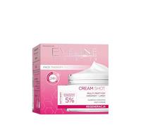 Eveline Cosmetics Crema regeneradora Shot con 5% de concentrado reparador para piel seca y envejecida - Péptidos biomiméticos, ceramidas, aceites naturales - Cuidado de día y de noche