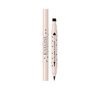 Eveline Cosmetics Eveline - Delineador de ojos de doble acción con sello - Fórmula vegana multifuncional, duradera y resistente al agua para maquillaje creativo