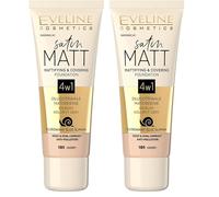 Eveline Cosmetics Fluide Visage Matifiant Satin Mat N ° 103 30Ml 30 ml (Paquete de 2)