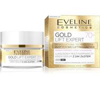 Eveline Cosmetics Gold Lift Expert - Crema reafirmante para día y noche 70+ con oro de 24 quilates, 50 ml