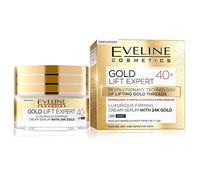 Eveline Cosmetics Gold Lift Expert Lujoso suero reafirmante con oro de 24 quilates 40+ Crema facial hidratante antiarrugas | 50ML | Sérum facial para pieles maduras y sensibles