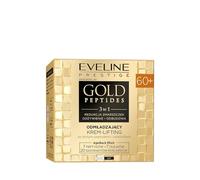 Eveline Cosmetics Gold Peptides Crema rejuvenecedora Lifting para 60+ con complejo de péptidos dorados y células madre PhytoCellTec - Fórmula antiarrugas, reafirmante e hidratante, 50 ml
