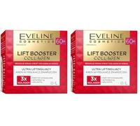 Eveline Cosmetics LIFT BOOSTER COLLAGEN Ultra reafirmante Crema 60+ (Paquete de 2)