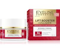 Eveline Cosmetics Lift Booster - Crema reafirmante de colágeno 50+ - Crema hidratante nutritiva antiedad con triple colágeno, vitamina Cg y péptidos para pieles maduras