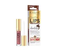 Eveline Cosmetics Oh My Lips Volumizing Lip Gloss con extracto de chile y ácido hialurónico para labios más llenos e hidratados - Aroma a chocolate