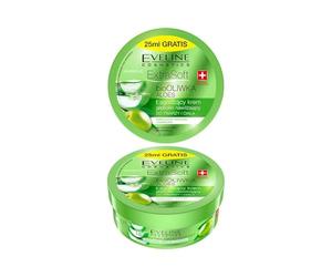 Eveline Cosmetics Soft bioOLIVE Crema hidratante facial y corporal de aloe vera para mujer | 175 ML | bálsamo nutritivo | Hidratación diaria de rápida absorción | Piel suave y flexible.
