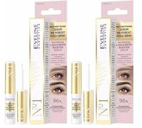 Eveline Cosmetics Suero multipéptido para el crecimiento de pestañas y cejas (Paquete de 2)