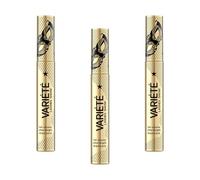 Eveline Cosmetics Variété Máscara Lashes Show Negro - Voluminizadora y Alargadora, No Apelmaza, 3 x 10 ml