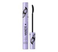 Eveline Cosmetics Variété - Mascara para extensiones de volumen y pestañas, color negro oscuro, resistente a las manchas con cepillo de silicona para pestañas personalizadas y definidas