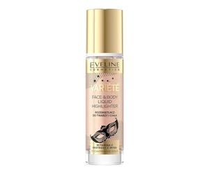 Eveline Cosmetics Varit - Rotulador líquido para rostro y cuerpo - n.º 01 Champagne Gold | Fórmula versátil para mejillas, ojos, labios y cuerpo | enriquecido con vitamina C y extracto de iris