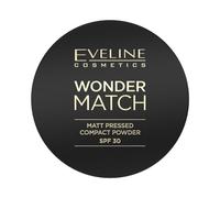 Eveline Cosmetics Wonder Match Polvo compacto con SPF 30 - Acabado mate, fórmula vegana, cobertura media a completa