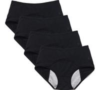 Evella ropa interior a prueba de fugas, Ultra absorbente de tres capas a prueba de fugas ropa interior de las señoras mayores de 60 años, pantalones de incontinencia lavables (4piezas -A,XS)
