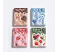 evelyn choice Cute Notebooks for Girls 3D Embossed Cover 4 Pack Spiral Stationery Gift Set College Class Essentials Aesthetic Notepads for Women School Supplies