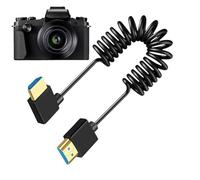Evember Cable Para Cámara Y Monitor, Cable En Espiral Para Pantallas Portátiles, Cordón Compacto Delgado de Resorte Elástico para Fotografía en Espacios Reducidos Exteriores