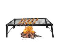 Evember Rejilla De Parrilla Del Fogón, Plegable De Metal, Rejilla De Cocción Del Fogón, Para Jardín Trasero Patio Balcón Camping Barbacoa Picnic Reunión Y Fiesta