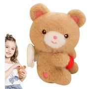 Evember Tire de la muñeca de cuerda, tire de la cuerda del animal relleno, Punta de peluche con un animal relleno con oso de alas, Shaking Ears Decoración del hogar Almohada de lanzamiento interactivo