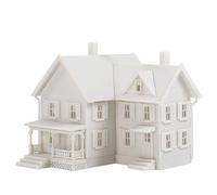 Evemodel 1 juego de casa maqueta DIY: kit de construcción de casa familiar para tren y diorama - autoconstrucción con piezas detalladas (casa esquinera)