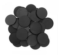 Evemodel 40 unidades, 50 mm, base redonda para juegos de guerra, miniaturas, decoración, moderno, unisex, negro, plástico, FFP, juego de mesa, a partir de 14 años, más de 120 minutos. Edad recomendada