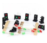 Evemodel JTD19 - Juego de 10 caras de objetivo con LED de señal enana ferroviaria HO OO Escala 2 aspectos