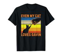 Even My Cat Loves Gavin Birthday First Name Camiseta