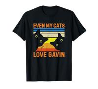 Even My Cats Love Gavin Birthday First Name Camiseta