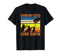 Even My Cats Love Gavin Birthday First Name Camiseta