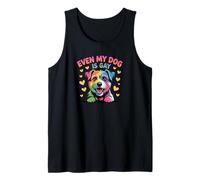 Even My Dog Is Gay | Funny Rainbow Pride Pet Design apparels Camiseta sin Mangas