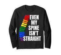 Even My Spine Is Not Straight Rainbow Funny LGBT Pride Manga Larga