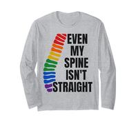 Even My Spine Is Not Straight Rainbow Funny LGBT Pride Manga Larga