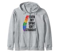 Even My Spine Is Not Straight Rainbow Funny LGBT Pride Sudadera con Capucha