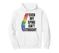 Even My Spine Is Not Straight Rainbow Funny LGBT Pride Sudadera con Capucha