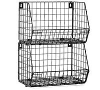 Evenden Organizador de armario para colgar, cesta de alambre para lavandería, armario, oficina, hogar, cocina