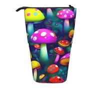 Evengigy Bright Mushrooms - Estuche para lápices con cremallera ajustable, diseño de hongos