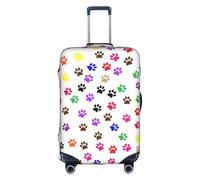 Evengigy Funda protectora de equipaje con estampado de huellas de patas, para equipaje de 18 a 32 pulgadas, White, M