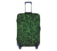 Evengigy Hacker era - Funda de equipaje con estampado de maleta, protector de viaje, para equipaje de 45,7 a 81,3 cm, White, M