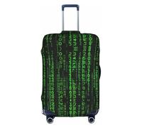 Evengigy Hacker era - Funda de equipaje con estampado de maleta, protector de viaje, para equipaje de 45,7 a 81,3 cm, White, M