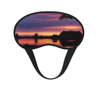 Evening Glow - Antifaz para dormir con borde negro satinado para una comodidad óptima y bloqueo de la luz