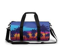 Evening on The Beach Palmeras Bolsa de gimnasio portátil para mujeres y hombres, bolsa de viaje para deportes, impresión de gimnasio, divertida bolsa de yoga