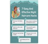 Evening Ritual Poster for Curly Coily Texture Care | Spritz water leave in cream butter twist pineapple satin bonnet(Magnetic,08x12inch(20x30cm))