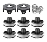 EVENLINKICS Bobina de hilo para desbrozadora, 195858-1/196146-9 Tap&Go, bobina de repuesto compatible con Makita Akkusense 18 V DUR181/RF/Z. (6 bobinas de hilo+2 muelles + 2 cubiertas para recortadora