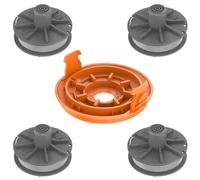 EVENLINKICS Bobinas de hilo para cortabordes Gardena 9805, 9806, 9807, 9808, 9809, 9827, 8846, 8847, 8848, 9870, 9872, 9874 (4 bobinas de hilo + 1 cubierta para recortadora)