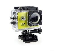 Evenoonest Cámara de acción WiFi 4K, cámara deportiva impermeable de 30 fps, 30 m de profundidad, lente gran angular de 170° con modo de lapso de tiempo para natación y senderismo (amarillo)