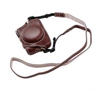 Evenoonest Funda de piel sintética para cámara Sony RX100 para M6 M5A M5 | Carcasa protectora con correa para el hombro, cubierta ligera de cuerpo completo para viajes y uso diario