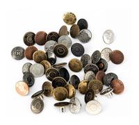 Event Decor Shop Botones de metal para jeans, cierres de fijación de repuesto, versión cerrada impresa, botones de mezclilla para reparación de jeans, chaquetas, ropa de cuero, ropa de moda, 17 mm